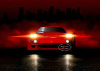 Rot Schwarz Luxus Auto Ferraris-F40 Poster und Drucke Leinwand Malerei Wand Kunst Bilder Moderne Wohnzimmer Büro Wohnkultur