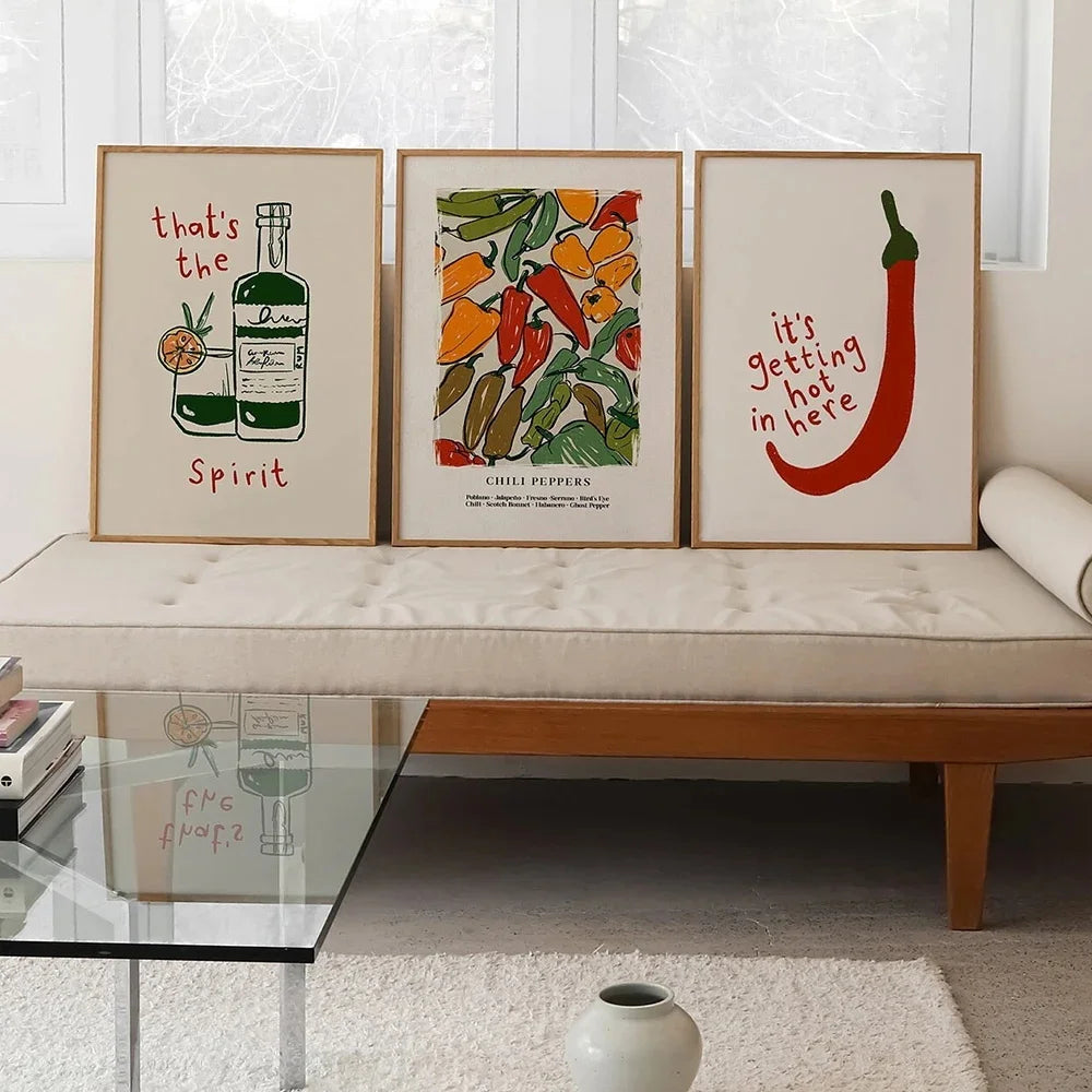 Japanese Hot Chilli Pepper Wall Art - That's The Spirit