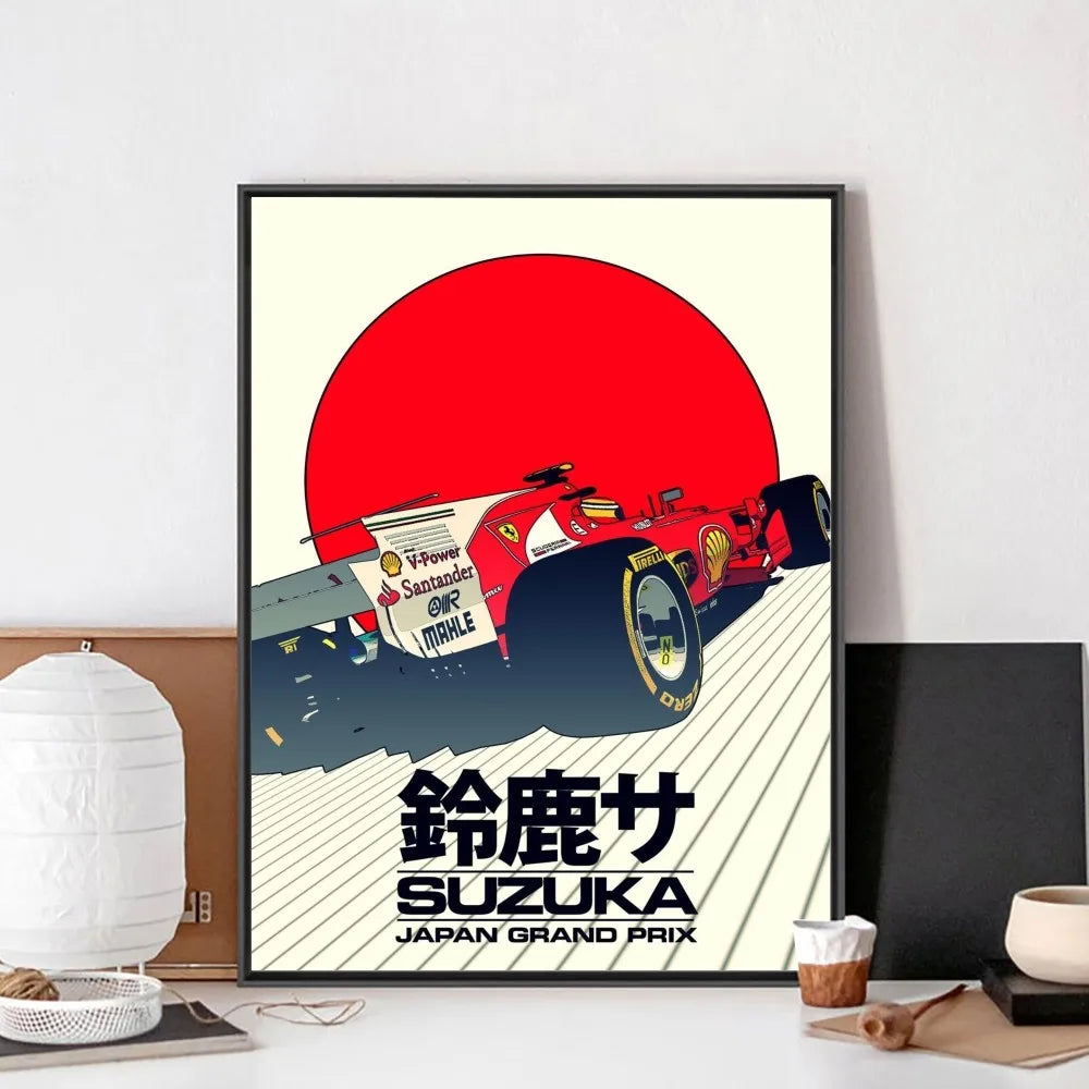 Vintage 80s Car F1 Racing | Kraft Club Bar Decor