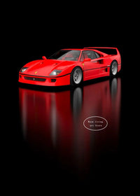 Rot Schwarz Luxus Auto Ferraris-F40 Poster und Drucke Leinwand Malerei Wand Kunst Bilder Moderne Wohnzimmer Büro Wohnkultur