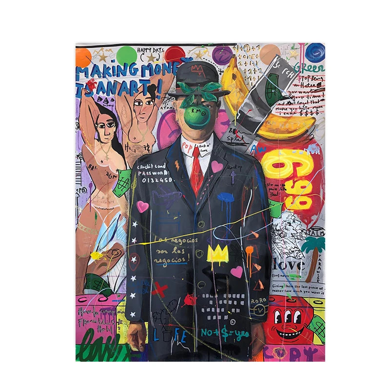 Pop-Art-Poster | Porträt der Königin von England | Graffiti-Leinwand-Wandkunst | Abstrakte Straßendekoration | Wohndekor