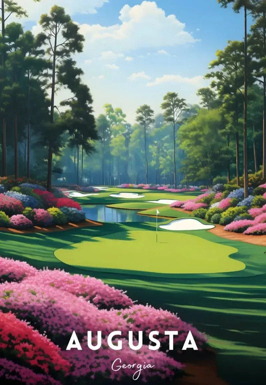 A Tribute To The World's Greatest Golf Courses | Golf Poster | Georgia | Augusta