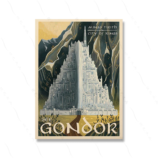 Isengard and the Tower of Orthanc Collector's Edition Poster: Marvel at the Ancient Majesty of the Great Tower – Perfect for Fans of Grand Constructions and Mythical Realms