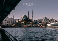 Bosporus-Abendposter | Istanbul | Türkei | Blaue Stunde in Konstantinopel | Faszinierende Istanbuler Landschaft | Malerische Dekoration für Haus & Garten