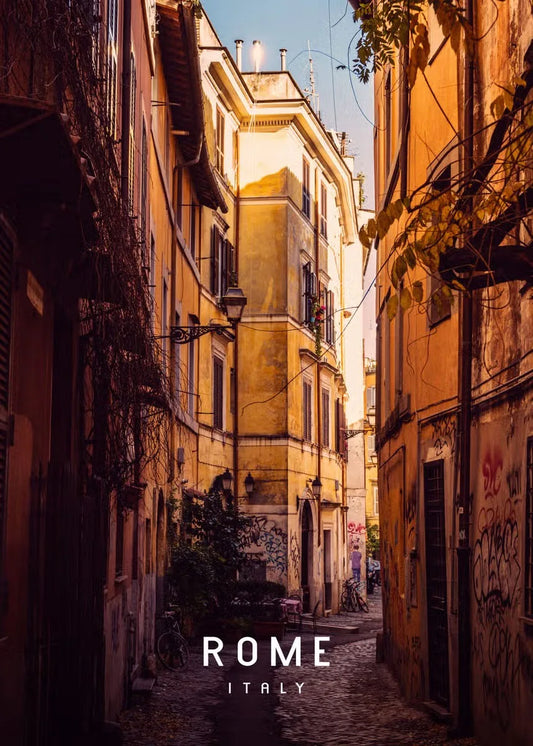 Hidden Alley | Rome | Italy | Discover Secret Corners | Authentic Roman Charm | Enchanting Rome Posters