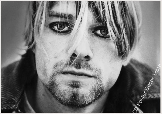 Kurt Cobain Poster | Aesthetic Rock and Roll Music Art | DIY Home Decor | Room Cafe Bar Wall Artwork