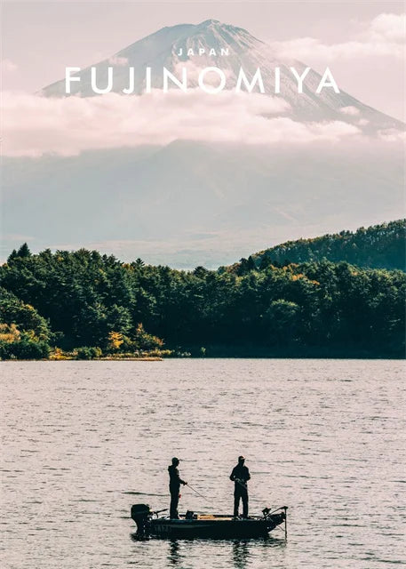 Lake Motosu Fishing | Fujinomiya | Peaceful Lake Fishing Scenes | Outdoor Japanese Scenery | Japanese Architecture Posters