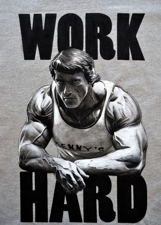 Bodybuilding | Weightlifting | Motivational Quote | Gym Fitness Poster | Arnold Schwarzenegger | Work Hard