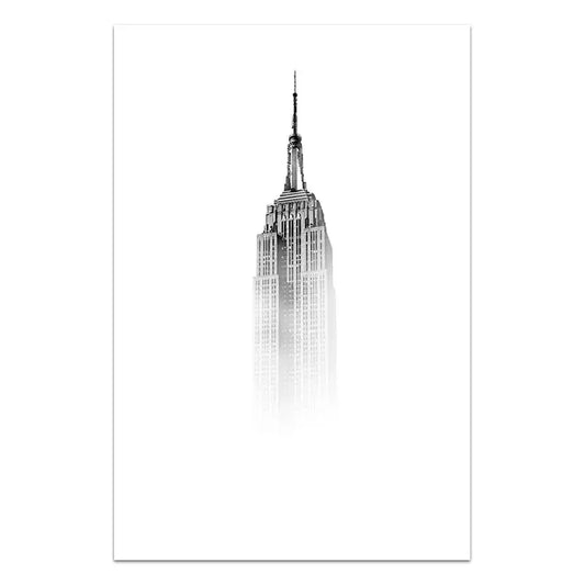 Empire State Building Minimalist Design | Majestic New York Skyscraper Art | Home Decor | Decoration Poster