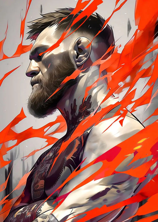 Connor McGregor | Mixed Martial Arts | MMA | UFC | Dynamic Tribute to Sporting Excellence | Iconic Athlete Artwork Celebrating Passion, Power, and Achievement