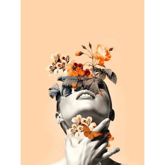 Vintage Flower Heads | Blossoms of the Mind | Floral Woman | Twilight Bloom: Flowers in the Shadows