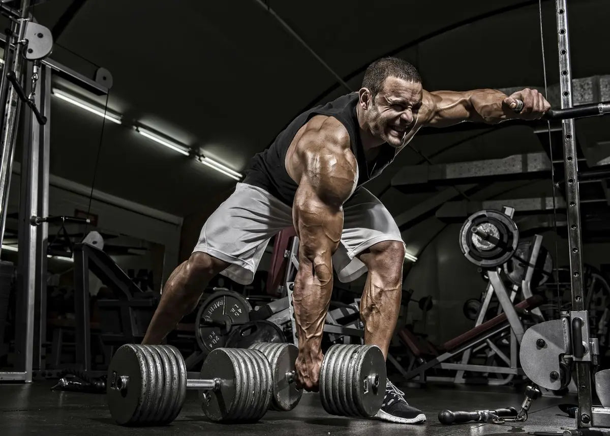 Musculation | Haltérophilie | Citation de motivation | Affiche de fitness en salle de sport | Rowing avec haltères à un bras