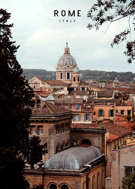 Rooftop Views | Rome | Italy | Overlook the Eternal City | Urban Landscape | Picturesque Rome Posters