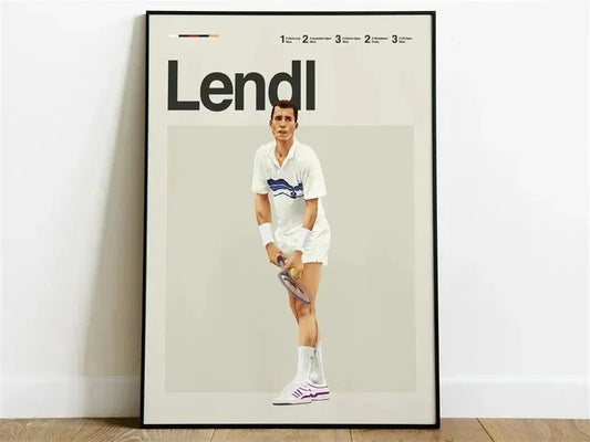 Legends Of Tennis | Aesthetic Modern Tennis Art | Ivan Lendl