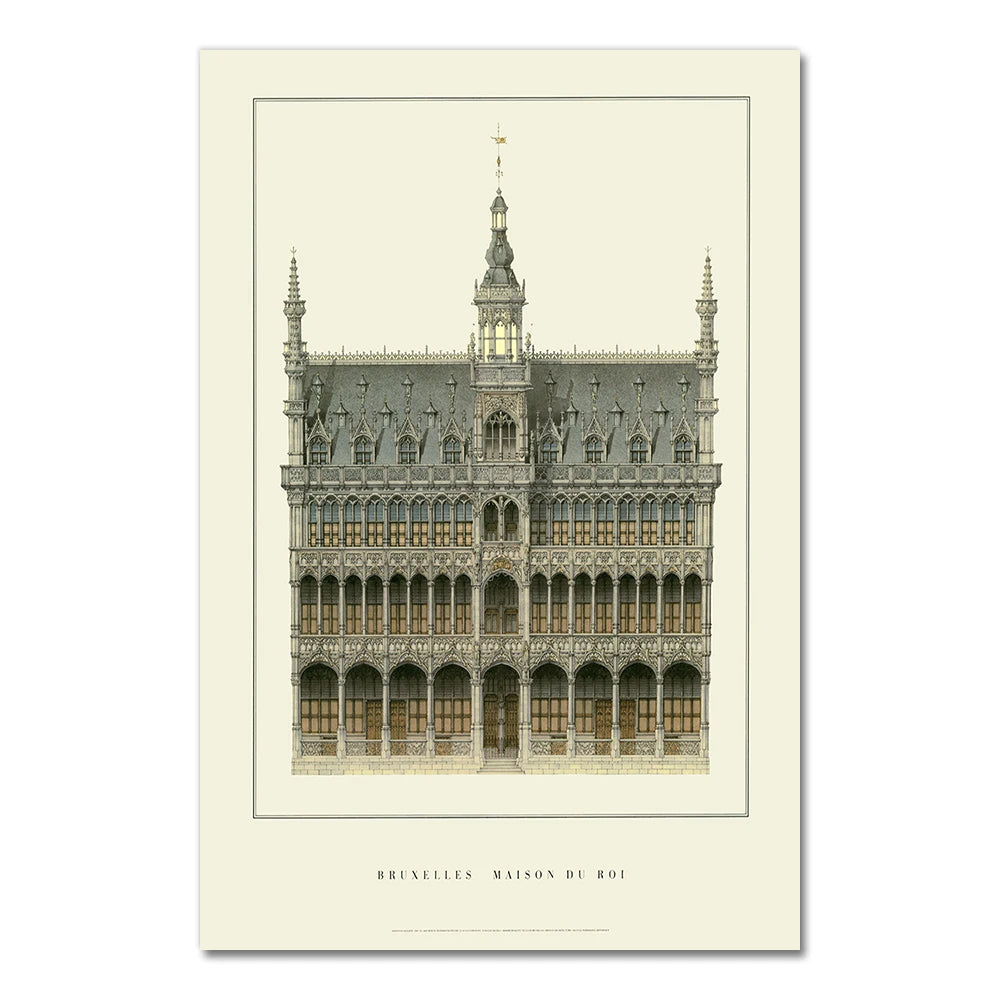 Maison du Roi | Brussels | Belgium | Grand Place Architecture | Belgian Historical Buildings | Classic Architecture Posters