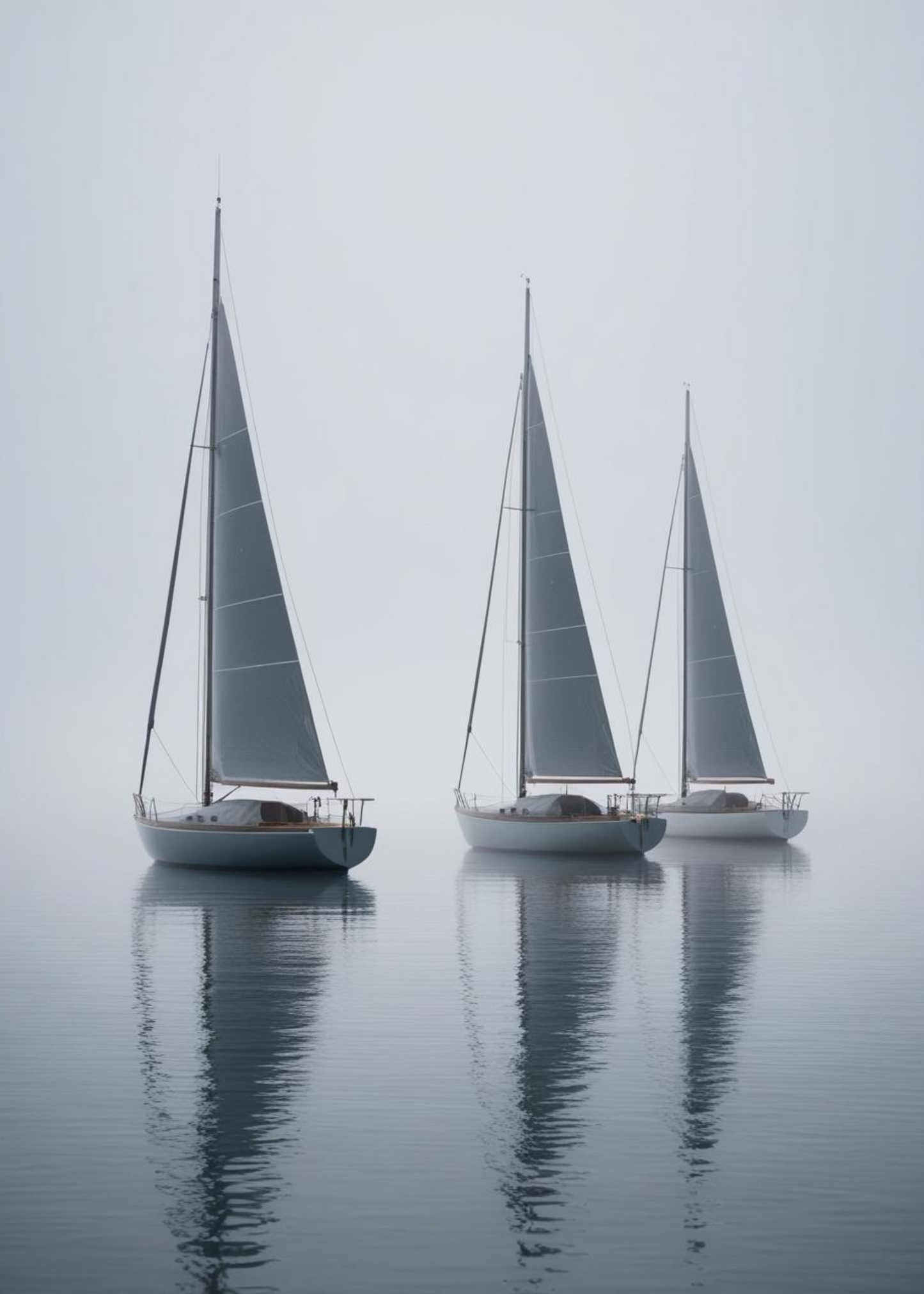 Three Sailing Boats - Portait