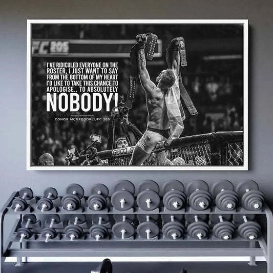 Conor McGregor | Inspirational Boxing | Professional Print | Gym Decoration | UFC | I'd Like To Take This Chance To Apologize To Absolutely Nobody