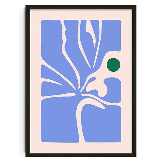 Vintage Retro Wall Art | Mid Century Abstract Poster | Canvas Print for Living Room & Bedroom Decor