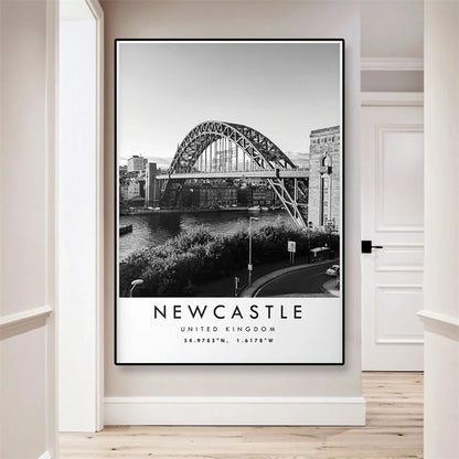 Tyne Bridge Poster | Ikonisches Wahrzeichen von Newcastle | Wandkunst des Vereinigten Königreichs | Wohndekoration