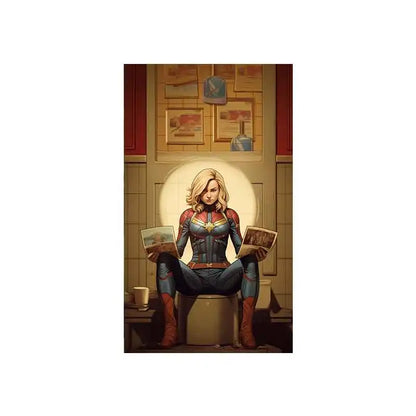 Marvel-Superhelden-Poster | Spiderman-Comic-Leinwand | Lustige Toiletten-Zeitungskunst | Cartoon-Badezimmerdekor | Pop-Wandkunstwerk