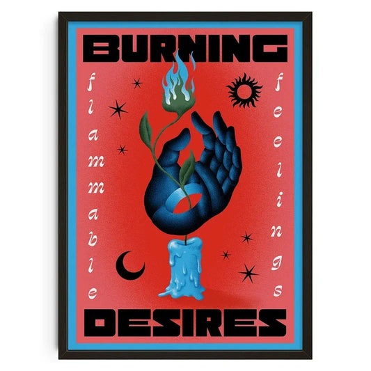 Vintage Retro Canvas Print | Mid Century Abstract Wall Art | Living Room & Bedroom Decor Poster