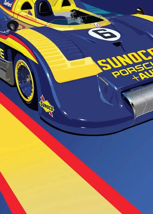 Porsche 917 Sunoco | Vintage Racing Poster | The Legendary Porsche 917 in Sunoco Livery | Endurance Racing Classics