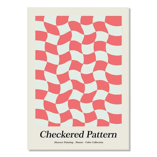 Checkered Pattern | Iconic Poster Collection | Celebrating Artistic Expression Across Styles and Eras