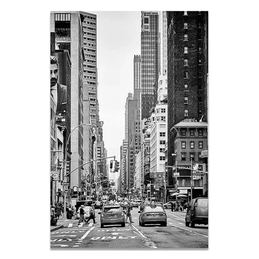 New York City Streetscape Urban Photography Poster for Modern Living Rooms | Home Decor | Decoration Poster