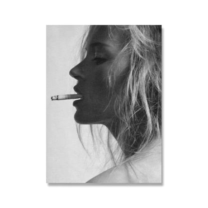 Kate Moss raucht | Supermodel-Kunst