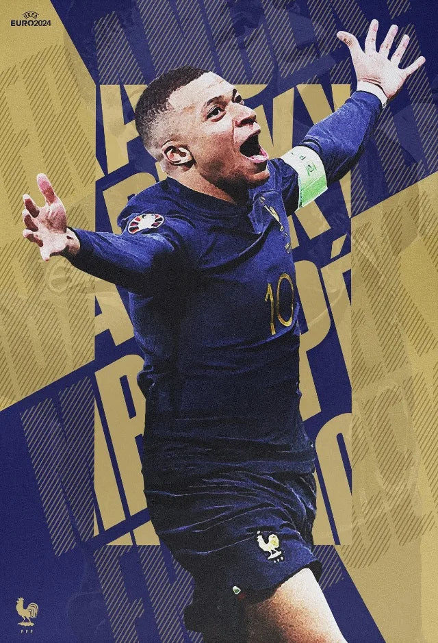 Kylian Mbappe #7 | Celebration |Sport Poster | The Speed, Skill, and Spirit of a Football Legend