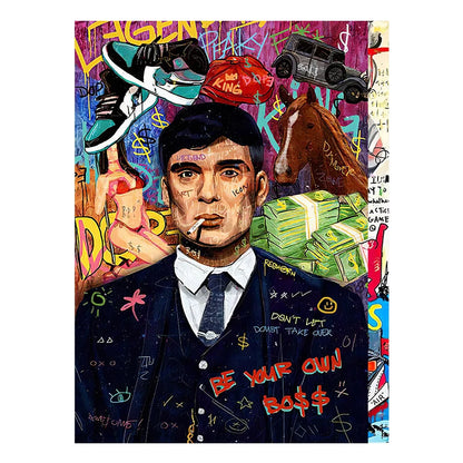 God Father Pop-Art-Poster | Graffiti-Wandkunst auf Leinwand | Filmstar-Druck für Wohnzimmer | Wohndekoration