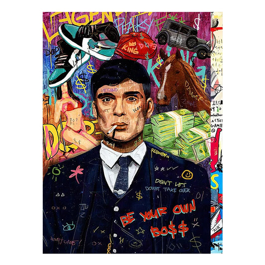 God Father Pop Art Poster | Graffiti Wall Art Canvas | Movie Star Print for Living Room | Home Decor