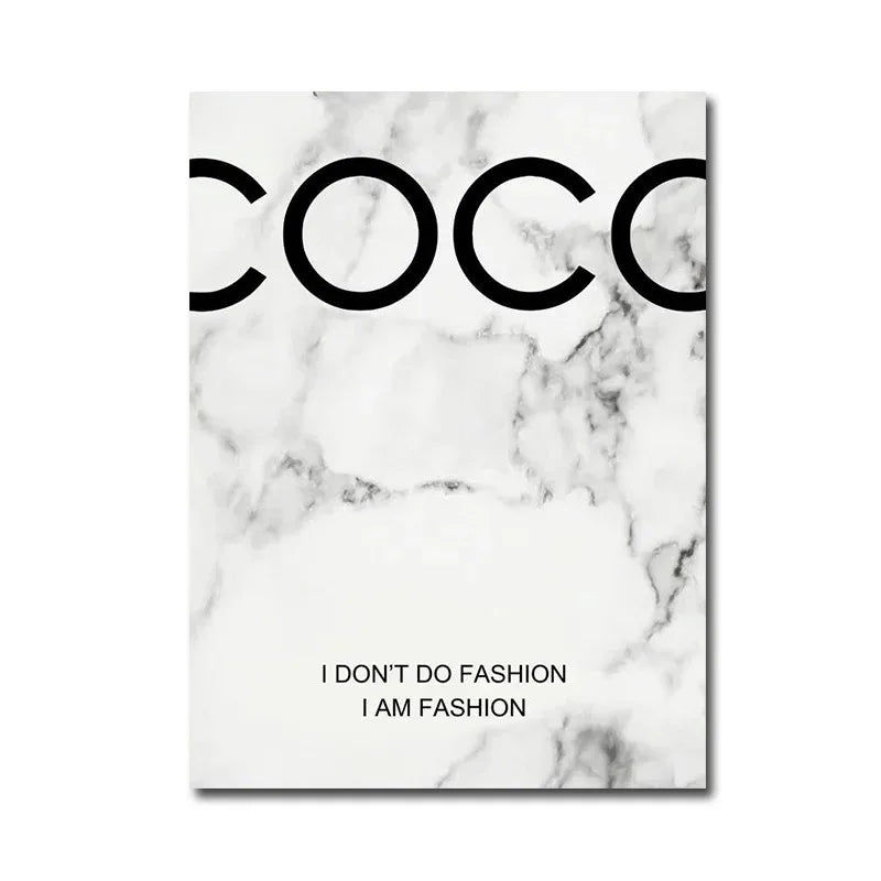 Coco Chanel Quote | Marble Motivation | I don't do Fashion I Am Fashion