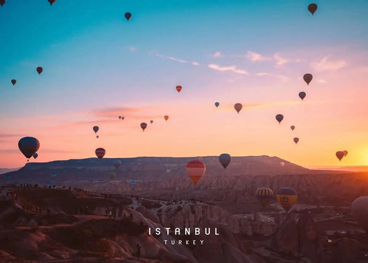 Hot Air Balloons, Cappadocia | Istanbul | Constantinople | Turkey | Colorful Sunrise Flight | Capture the Essence of Turkey in Art