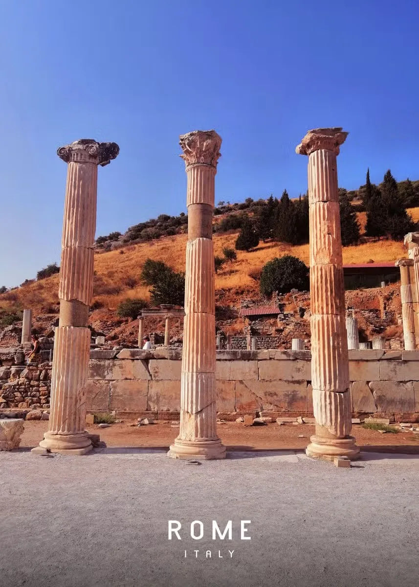 Roman Column Rome Ancient Roman Columns | Timeless Ruins | Rome – Wall Of Art Studio