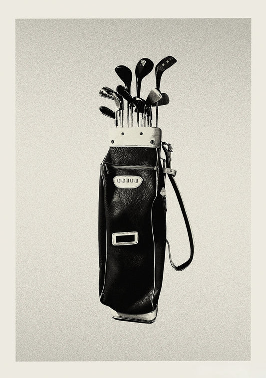 Vintage Golf Bag | Honoring Golf Legends | Dynamic Artwork Celebrating Iconic Players, Their Skill, Passion, and Legacy on the Green