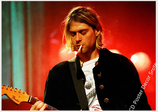 Kurt Cobain Poster | DIY Home Decor | Aesthetic Music Art | Rock and Roll Wall Art | Cafe Bar Painting | Sticker