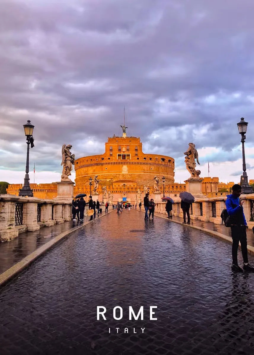 Castel Sant'Angelo | Rome | Italy | Discover Medieval Majesty | Fortress by the River Tiber | Historic Rome Posters