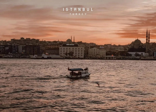 Galata Bridge Evening | Istanbul | Constantinople | Turkey | Twilight Over Istanbul's Waters | Decorative Turkish Cityscapes