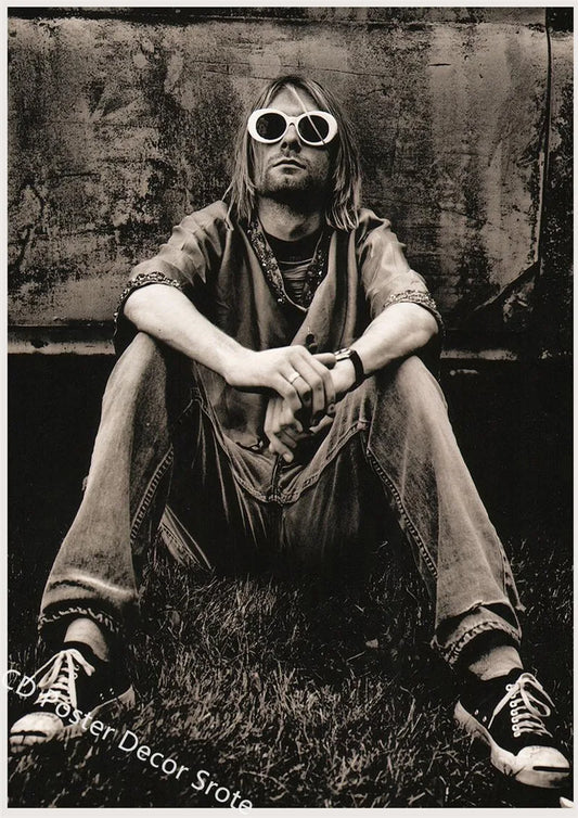 Kurt Cobain Poster | Rock and Roll Music Art | DIY Wall Decor for Home, Room, Bar, Cafe | Aesthetic Painting