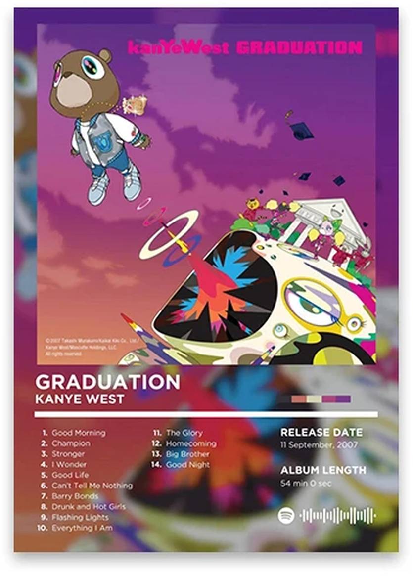 Graduation | Kanye West | Rhyme Legends | Iconic Rap Album Art Collection | Hip Hop | Album Cover