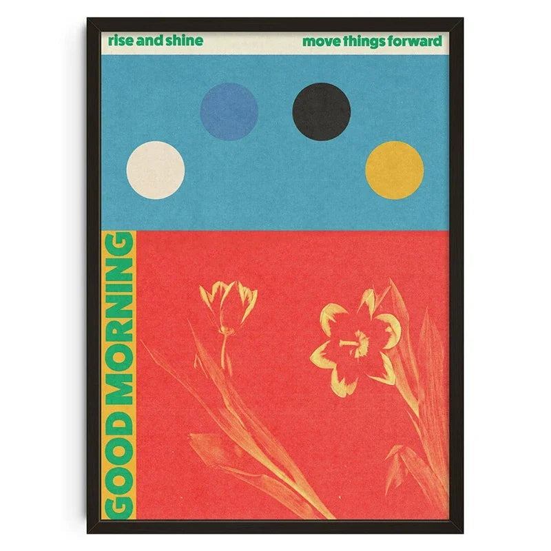 Abstrakter Vintage-Retro-Druck | Mid-Century-Leinwandposter | Wandkunst für Wohnzimmer- und Schlafzimmer-Dekor