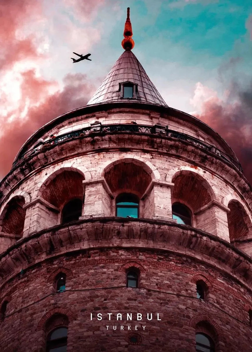 Galata Tower Close-Up | Istanbul | Constantinople | Turkey | Architectural Details of Galata | Decorative Istanbul Art Prints