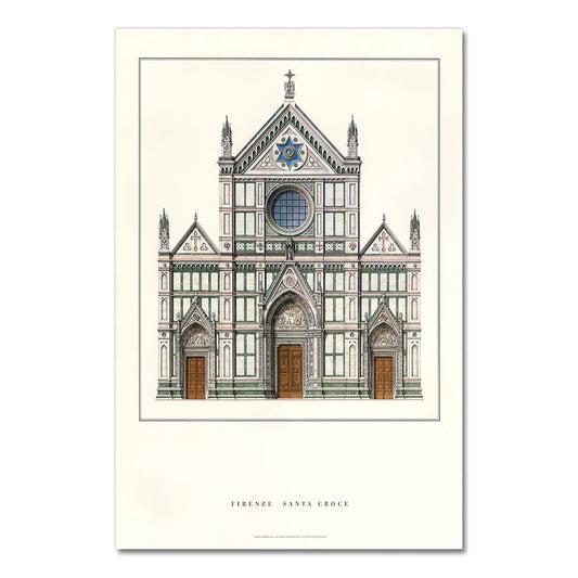 Basilica of Santa Croce | Florence | Italy | Renaissance Church Architecture | Florentine Religious Buildings | Italian Art Posters