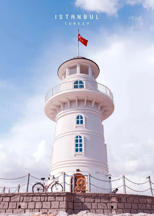 Ahırkapı Lighthouse | Istanbul | Constantinople | Turkey | Coastal Beacon in Istanbul | Nautical Turkish Decor