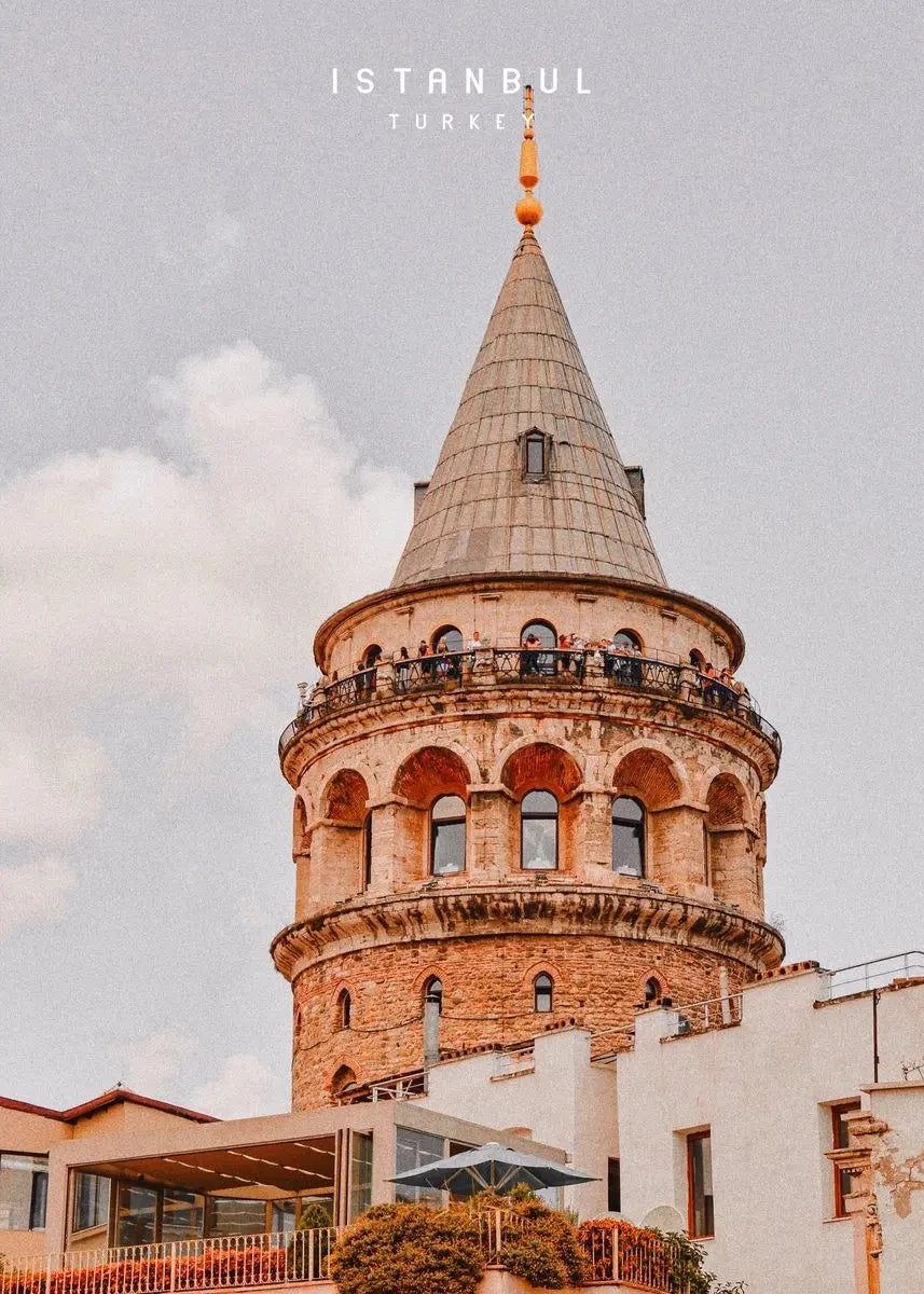 Galata Tower Daytime | Istanbul | Constantinople | Turkey | Landmark Tower with City Backdrop | Explore Istanbul's Heritage