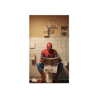 Marvel Superhero | Funny Spiderman Bathroom Art