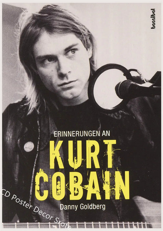 Kurt Cobain Poster | Rock and Roll Music Art | Home Room Bar Cafe Decor | Aesthetic Wall Sticker