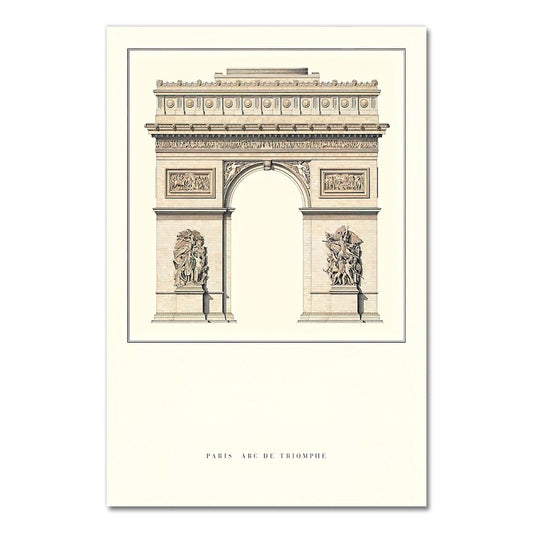 Arc de Triomphe | Paris | France | Monumental Neoclassical Architecture | Iconic French Landmarks | European Historical Posters