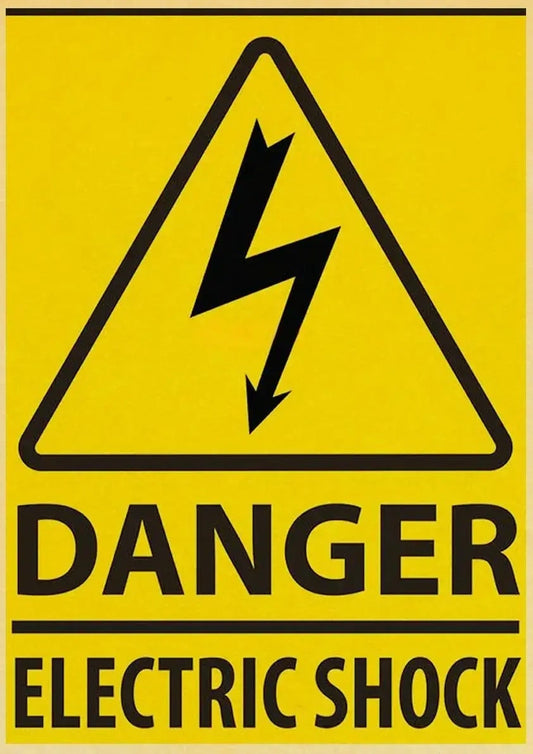 Danger Electric Shock | Vintage Warning Signs | Danger Signs